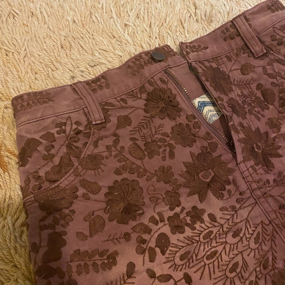 Free People Embroidered Shorts